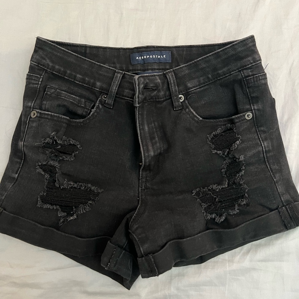 Aeropostale Black Jean Shorts